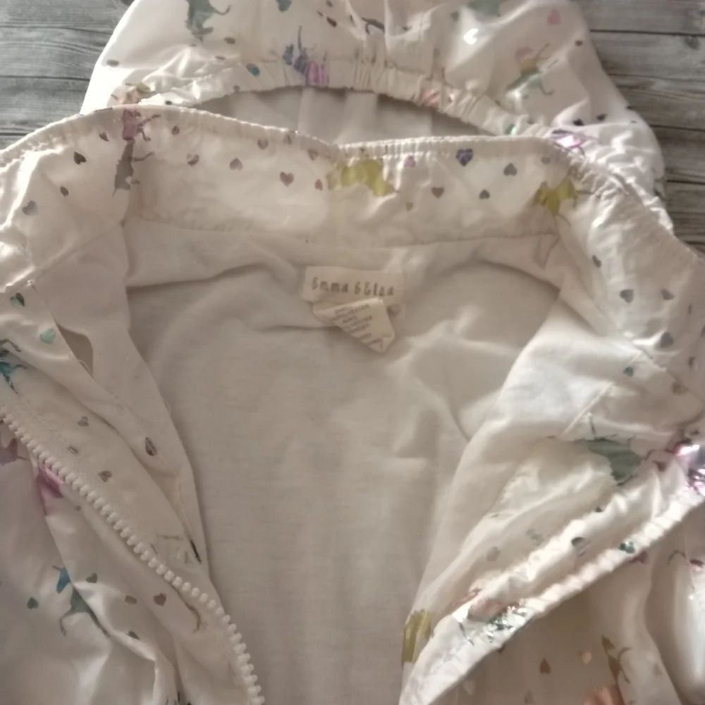 10/$40 Emma & Elsa Kids Unicorn Print Hooded Jacket